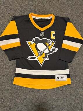Toddler Sidney Crosby Black Pittsburgh Penguins Replica Player Jersey,